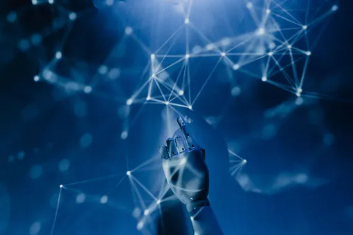 Conceptual illustration of AI-powered search visibility