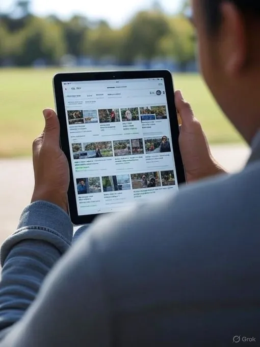 Business owner reviewing online reputation and customer trust signals